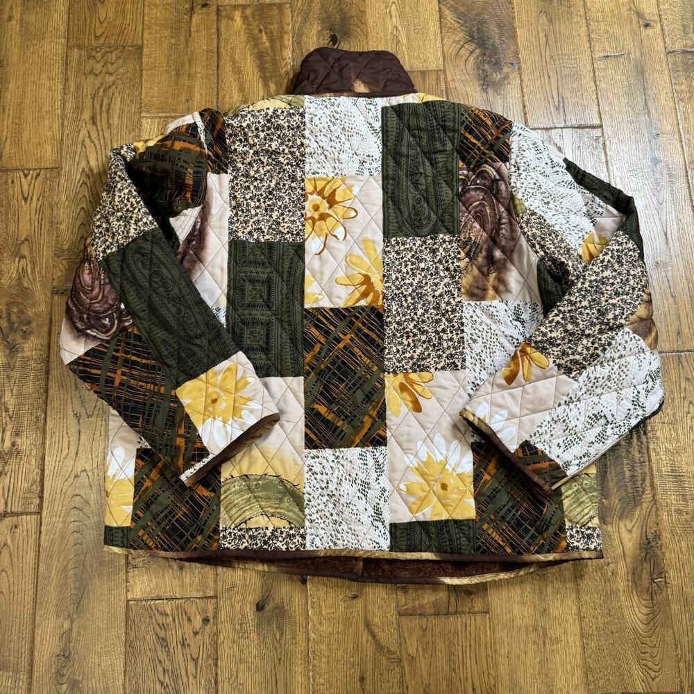 Vintage Patchwork Quilt Jacket Reversible Womens … - image 6